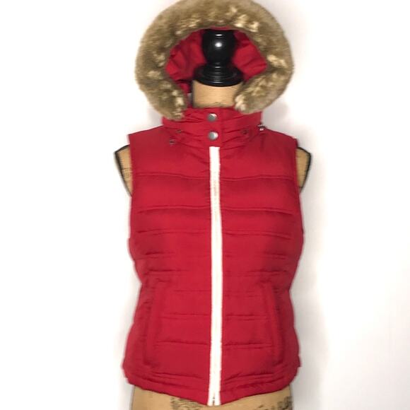 Ann Taylor LOFT Quilted Down Puffer Vest-Hooded-SP-Gorpcore - Picture 2 of 8